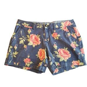 Red‎ Camel Navy Floral Junior 13 Shorts CottageCore FarmLife Prarie Boho Romance